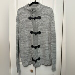 Express Gray Sweater with Toggle Buttons